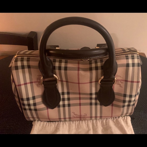 Authentic Burberry Handbag Purse Bowler Bag - Picture 2 of 7